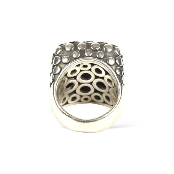John Hardy Sterling Silver Dot Square Cocktail Ring.                 |Size: 7| - Picture 9 of 11